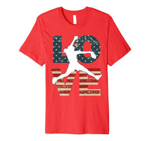 Ladda upp bild till gallerivisning, LOVE American July 4th Softball Teen Girls Women Premium T-Shirt 1076618