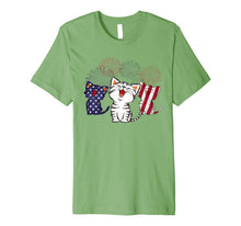 Ladda upp bild till gallerivisning, Smile Cat Gift Shirt American Flag With Firework 4th of July Premium T-Shirt 978514