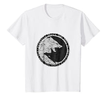 Ladda upp bild till gallerivisning, Fenrir Wolf Of Odin With Norse Runes Distressed T-Shirt