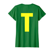 Ladda upp bild till gallerivisning, Initials Letter T-Theodore Chipmunk Christmas Back T Shirt 108908