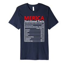 Ladda upp bild till gallerivisning, Merica Nutrition Facts Fourth of July USA Flag Labor Day Premium T-Shirt 1045137