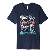 Ladda upp bild till gallerivisning, Funny shirts V-neck Tank top Hoodie sweatshirt usa uk au ca gifts for Ride With Unicorns Swim With Mermaids Kids Teen Women TShirt 2007088