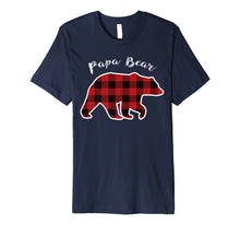 Ladda upp bild till gallerivisning, Funny shirts V-neck Tank top Hoodie sweatshirt usa uk au ca gifts for PAPA BEAR | Men Red Plaid Christmas Pajama Family Dad Gift 2212326