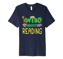 Ladda upp bild till gallerivisning, Wild About Reading Tee Shirt Back to School Kids Teachers 6128884