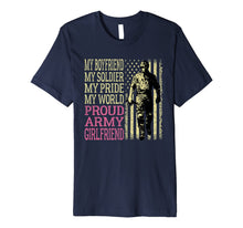 Ladda upp bild till gallerivisning, My Boyfriend My Soldier Hero Proud Army Girlfriend Lover Premium T-Shirt 892072
