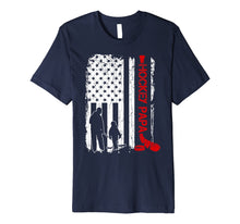 Ladda upp bild till gallerivisning, Hockey Papa American Flag Gift Father's Day T-shirt 3319438