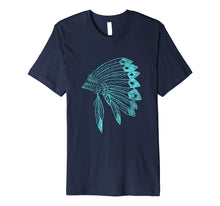 Ladda upp bild till gallerivisning, Funny shirts V-neck Tank top Hoodie sweatshirt usa uk au ca gifts for Native American Headdress - Fine Turquoise Distressed shirt 2728649