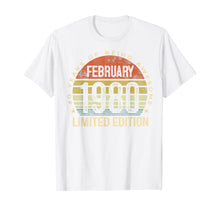 Ladda upp bild till gallerivisning, Born February 1980 Limited Edition Bday Gifts 40th Birthday T-Shirt-538759