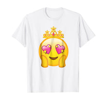 Ladda upp bild till gallerivisning, Emoticon Queen Emoji Funny Princess Crown Heart Eyes T-Shirt 187956