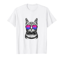 Ladda upp bild till gallerivisning, Pride Cat LGBT Sunglasses Men Women T Shirt|Bisexual Flag 165325