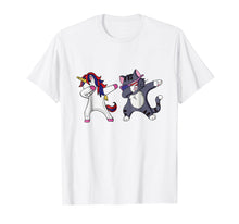 Ladda upp bild till gallerivisning, Funny shirts V-neck Tank top Hoodie sweatshirt usa uk au ca gifts for Dabbing Unicorn Dab Cat Cute 4th of July T Shirt Kids Gift 3903310
