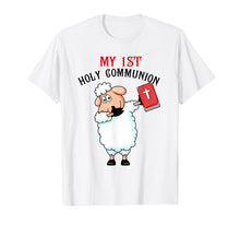 Ladda upp bild till gallerivisning, Funny shirts V-neck Tank top Hoodie sweatshirt usa uk au ca gifts for Cute Lamp My 1st Holy Communion Christian T Shirt Gift Boy 1455293