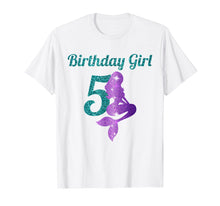 Ladda upp bild till gallerivisning, Funny shirts V-neck Tank top Hoodie sweatshirt usa uk au ca gifts for 5th Birthday Girl Of Mermaid T-shirt 5 Years Old Mermaid 2099324