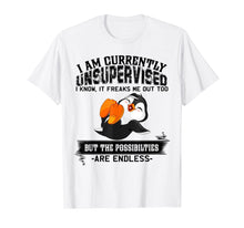 Ladda upp bild till gallerivisning, Funny shirts V-neck Tank top Hoodie sweatshirt usa uk au ca gifts for I Am Currently Unsupervised It Freaks Me Out Penguin Tshirt 2019477