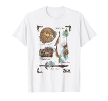 Ladda upp bild till gallerivisning, Zelda Breath Of The Wild Link Inventory Graphic T-Shirt