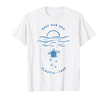 Ladda upp bild till gallerivisning, Keep Our Sea Plastic Free Turtle TShirt 64865