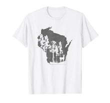Ladda upp bild till gallerivisning, Proud Wisconsin Deer Hunter State Map Outline T-Shirt 30819258