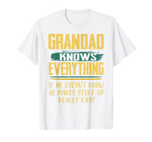 Ladda upp bild till gallerivisning, Funny Family Christmas Gifts Grandad Knows Everything T-Shirt-1672681