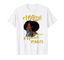 Ladda upp bild till gallerivisning, A Queen Was Born in March 1965 55th Birthday Gifts T-Shirt-2298075