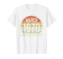 Ladda upp bild till gallerivisning, 50 Year Old Gifts March 1970 Limited Edition 50th Birthday T-Shirt-163364