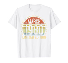Ladda upp bild till gallerivisning, 40 Year Old Gifts March 1980 Limited Edition 40th Birthday T-Shirt-145462