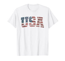 Ladda upp bild till gallerivisning, USA T Shirt US Flag Tee Patriodic 4th Of July America Tshirt 98158