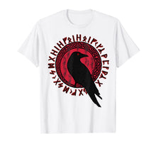 Ladda upp bild till gallerivisning, Odin Ravens Huginn & Muninn VEGVISIR TShirt Vikings Myth Tee 384540