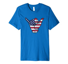 Ladda upp bild till gallerivisning, Shaka Hang Loose American Flag Premium T-Shirt 788613