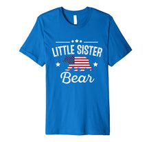 Ladda upp bild till gallerivisning, Little Sister Patriotic Bear Flag Matching 4th Of July Premium T-Shirt 783910