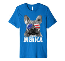 Ladda upp bild till gallerivisning, French Bulldog 4th of July T shirt Merica Men Women USA Flag Premium T-Shirt 959626