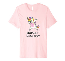 Ladda upp bild till gallerivisning, Cute Unicorn Shirt Awesome Since 2009 10th Birthday Gifts