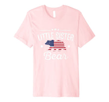 Ladda upp bild till gallerivisning, Little Sister Patriotic Bear Flag Matching 4th Of July Premium T-Shirt 783910