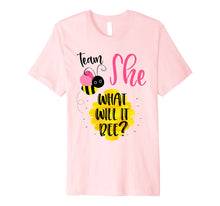 Ladda upp bild till gallerivisning, Funny shirts V-neck Tank top Hoodie sweatshirt usa uk au ca gifts for Gender Reveal Team SHE Shirt Girl What Will It Bee or He Tee Premium T-Shirt 2641485