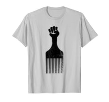 Ladda upp bild till gallerivisning, Funny shirts V-neck Tank top Hoodie sweatshirt usa uk au ca gifts for Afro Hair Pick Raised Fist T-Shirt Black History Shirt 1873994