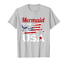 Ladda upp bild till gallerivisning, Mermaid In The USA 4th of July Flag T-Shirt 903243