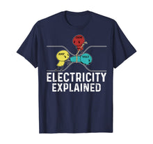 Ladda upp bild till gallerivisning, Ohm Volt Amp Electricity Explained Funny Electrician Nerd TShirt421329