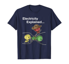 Ladda upp bild till gallerivisning, Ohm Volt Amp Electricity Explained Funny Electrician Nerd TShirt167230