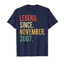 Ladda upp bild till gallerivisning, Funny shirts V-neck Tank top Hoodie sweatshirt usa uk au ca gifts for 12 years old Gifts Shirt- Legend Since November 2007 T-Shirt 126109