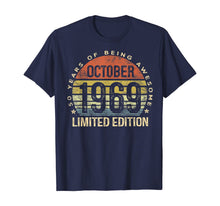Ladda upp bild till gallerivisning, Born October 1969 Limited Edition Bday Gifts 50th Birthday T-Shirt 103186