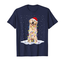 Ladda upp bild till gallerivisning, Funny shirts V-neck Tank top Hoodie sweatshirt usa uk au ca gifts for Golden retriever Santa Christmas Tree Lights Xmas Gifts T-Shirt 740329