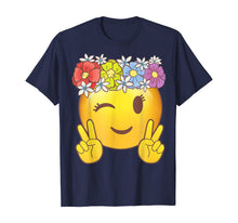 Ladda upp bild till gallerivisning, Hippie Flower Power Crown Peace Smiley Emoji Shirt for Girls 121549