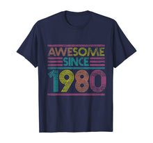 Ladda upp bild till gallerivisning, Awesome Since 1980 40th Birthday Gifts 40 Years Old T-Shirt-169308