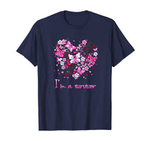 Ladda upp bild till gallerivisning, I'm a survivor heart pink ribbon breast cancer shirt 113005