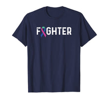 Ladda upp bild till gallerivisning, Funny shirts V-neck Tank top Hoodie sweatshirt usa uk au ca gifts for Thyroid Cancer Awareness Products Ribbon Fighter T-Shirt 1982097