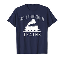 Ladda upp bild till gallerivisning, Funny shirts V-neck Tank top Hoodie sweatshirt usa uk au ca gifts for Easily Distracted By Trains T-Shirt Hobby Train Lover Gifts 1895776