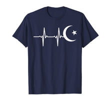 Ladda upp bild till gallerivisning, Muslim heartbeats Gift Ramadan moon Crescent clothes Eid tee T-Shirt 320372