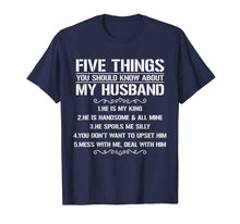 Ladda upp bild till gallerivisning, Funny shirts V-neck Tank top Hoodie sweatshirt usa uk au ca gifts for Five Things You Should Know About My Husband T-shirt 4033110