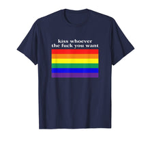 Ladda upp bild till gallerivisning, Funny shirts V-neck Tank top Hoodie sweatshirt usa uk au ca gifts for Kiss Whoever The Fuck You Want T-Shirt LGBT Flag 409429