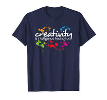 Ladda upp bild till gallerivisning, Creativity is intelligence having fun colorful art t-shirt 210093