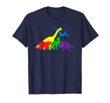 Ladda upp bild till gallerivisning, Dinosaur T-Shirt: in The Colors Of The Rainbow LGBT+ Pride 121748